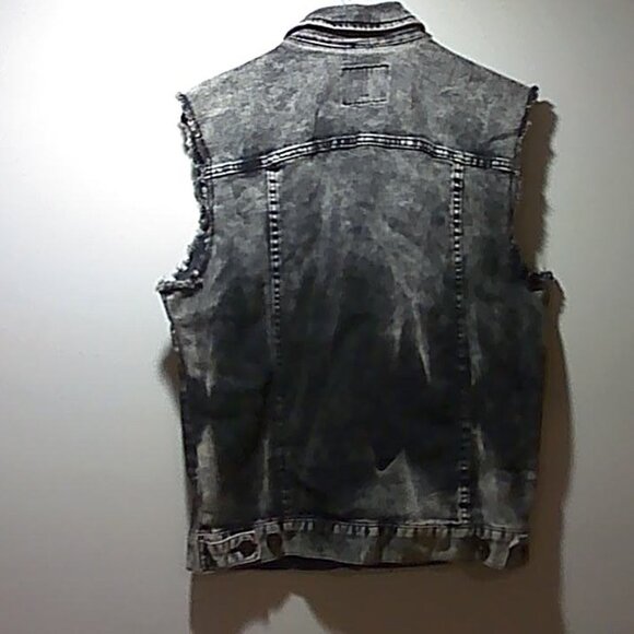 GUESS JEAN VEST SIZE M BLACK - Picture 2 of 3